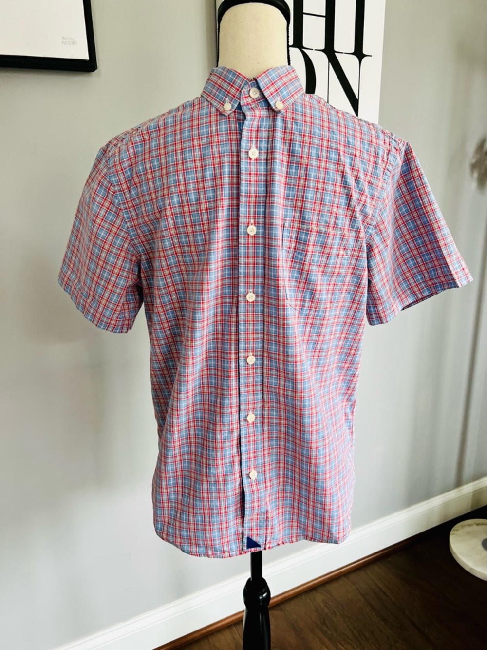 UNTUCKit Short-Sleeve Button-Down Plaid Shirt